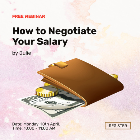 Webinar on Negotiating Salary Increase Instagram Tasarım Şablonu