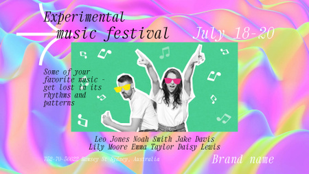 Music Festival Announcement Full HD video Tasarım Şablonu