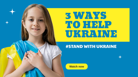 Kuinka auttaa Ukrainaa Youtube Thumbnail Design Template