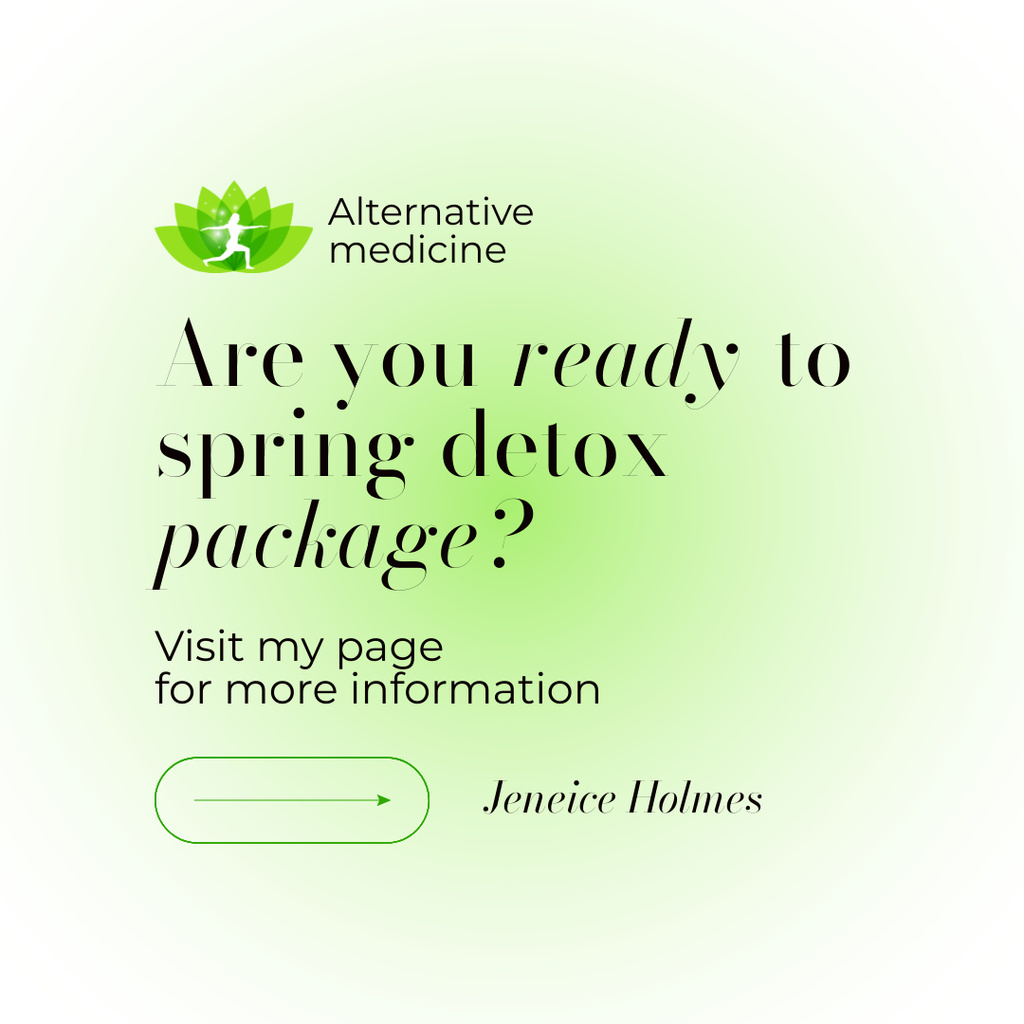 Plantilla de diseño de Healer Offer Spring Detox Package Instagram AD 