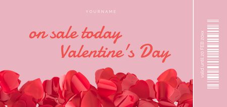 Offer Discount Voucher for Valentine's Day Coupon Din Large Design Template