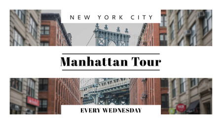 Template di design New York city bridge FB event cover