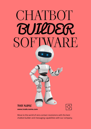 Online Chatbot Services Poster tervezősablon
