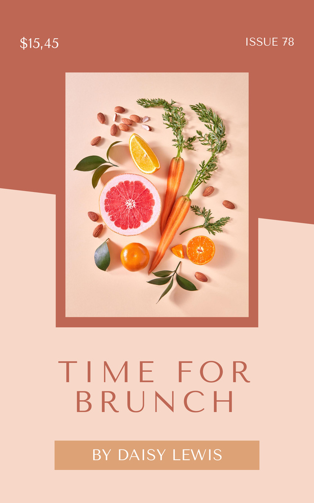 Healthy Brunch Food Suggestions Book Coverデザインテンプレート