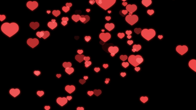 Valentine's Day Holiday with Appearing Red Hearts Zoom Background Tasarım Şablonu