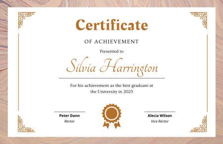 Employee Participation Award on Professional Achievement Certificate 5.5x8.5in Design Template