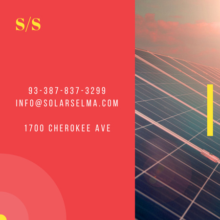 Solar Specialist Services Offer Square 65x65mm – шаблон для дизайну