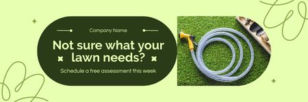 Platilla de diseño Basics Of Professional Lawn Services With Free Assessment Email header