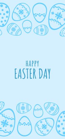 Cute Easter Holiday Greeting Flyer DIN Large Design Template