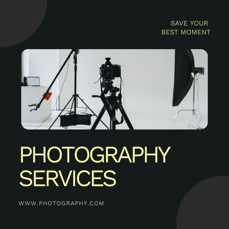 Designvorlage Werbung für Fotodienste für Instagram