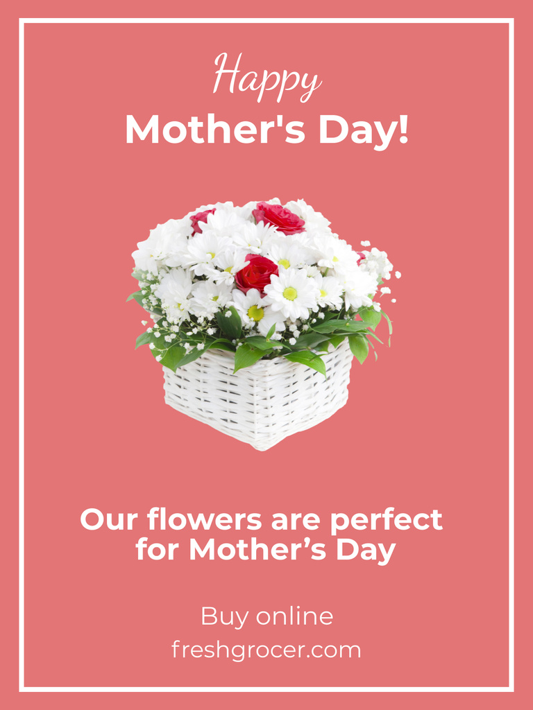 Flowers Offer on Mother's Day Poster US Design Template