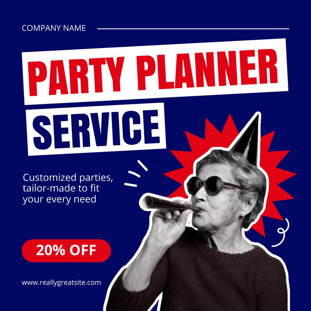 Designvorlage Planner Services for Organizing Custom Parties für Instagram