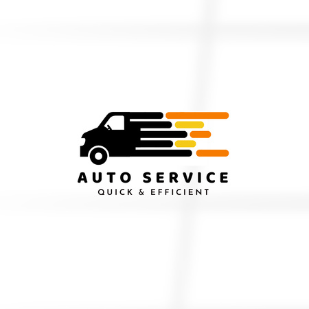 Plantilla de diseño de Emblema de servicio automático con lema Logo 