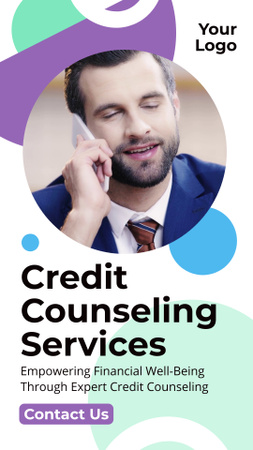 Ad of Credit Counselling Services Offer Instagram Video Story tervezősablon