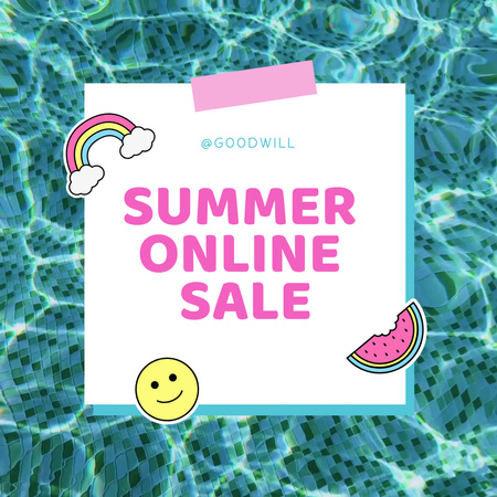Platilla de diseño Summer Sale Announcement Animated Post