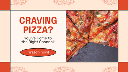 Modèle de visuel Super chaîne sur la pizza avec des tranches et des garnitures - YouTube intro