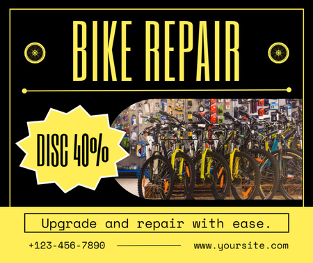 Template di design Riparazione di tutti i tipi di biciclette Facebook