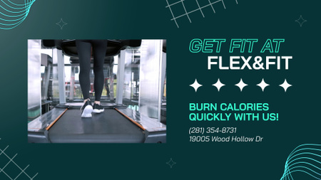 Platilla de diseño Effective Workout On Treadmill In Gym Offer Full HD video
