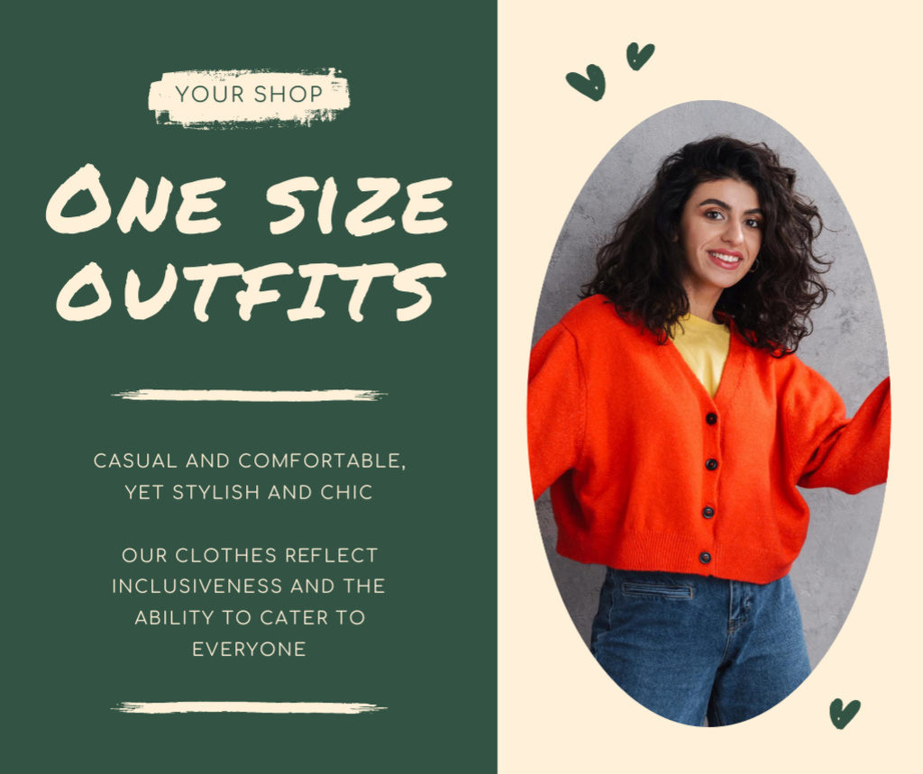 Offer of Stylish One Size Outfits Facebook Šablona návrhu