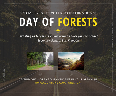 Ontwerpsjabloon van Medium Rectangle van bijzonder evenement gewijd aan de internationale dag van de bossen