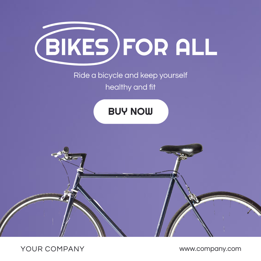 Sale of Bicycles for Everyone Instagram – шаблон для дизайна