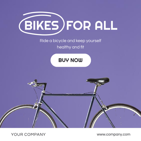 Sale of Bicycles for Everyone Instagram – шаблон для дизайну