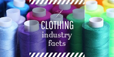 Modèle de visuel Clothing industry facts poster - Image