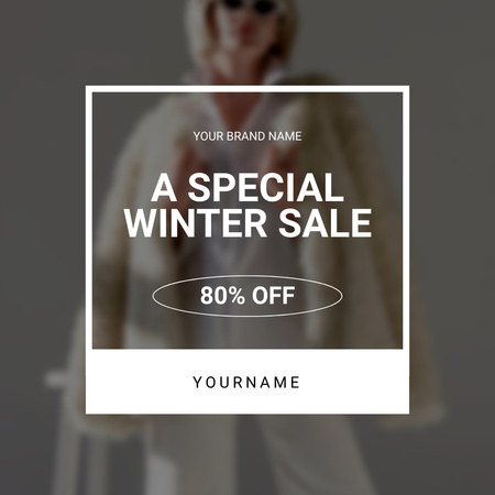 Designvorlage Fur Special Winter Sale Announcement für Instagram
