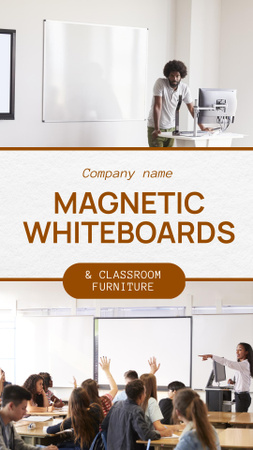 Designvorlage Magnetisches College-Whiteboard im Angebot für TikTok Video