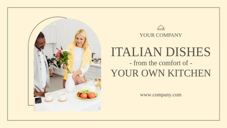 Italian Dishes Cooking On Own Kitchen Youtube Thumbnail Design Template