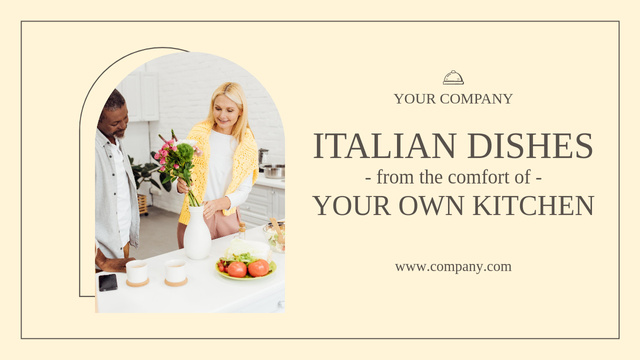 Ontwerpsjabloon van Youtube Thumbnail van Italian Dishes Cooking On Own Kitchen