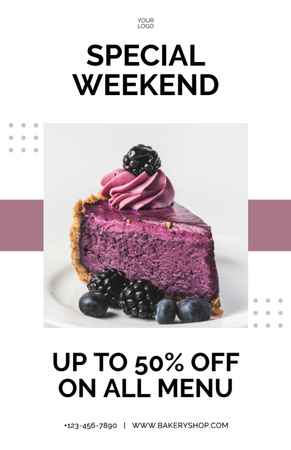 Platilla de diseño Special Weekend Discount in Bakery Recipe Card