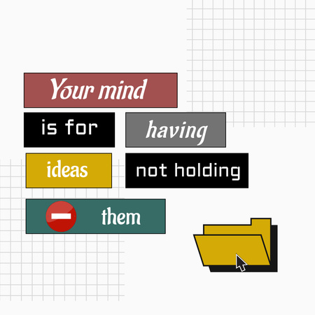 zihin hakkında ilham verici ve motive edici bir söz Instagram Tasarım Şablonu