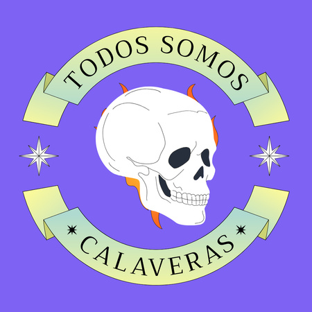Traditional Phrase of Dia de los Muertos Holiday Animated Post – шаблон для дизайну