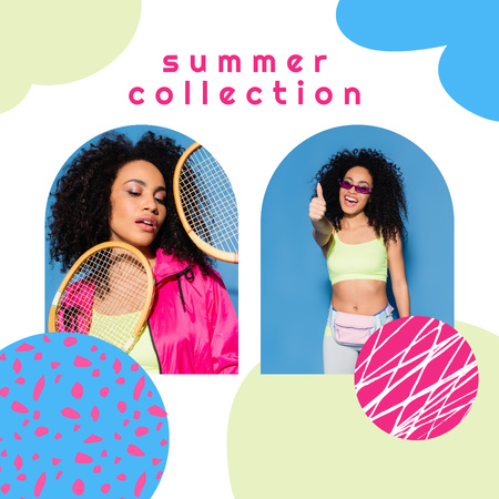 New Summer Clothes Collection Ad Instagram Design Template