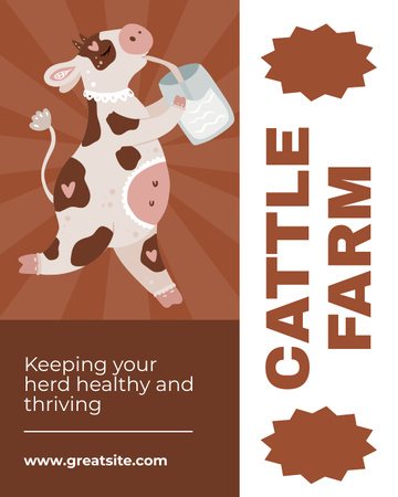 Platilla de diseño Taking Care of Health of Your Cattle Farm Instagram Post Vertical