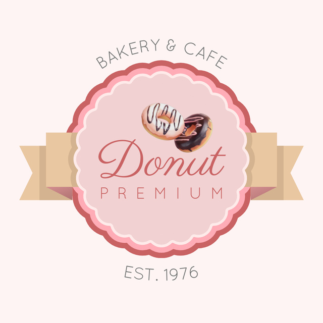 Ontwerpsjabloon van Animated Logo van Sweet Treats Donuts Shop Special with Slogan