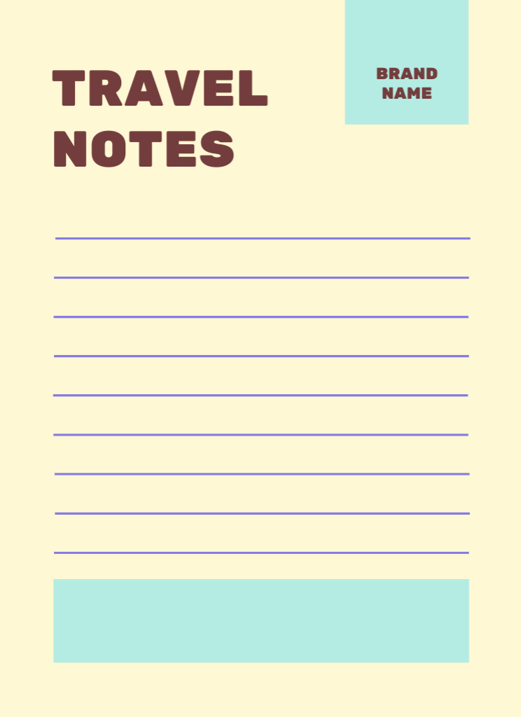 Simple Vacation Scheduler Notepad 4x5.5in Tasarım Şablonu