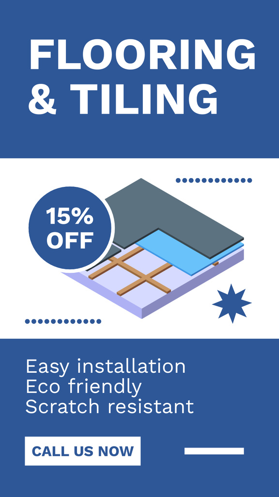 Scratch Resistant Flooring And Tiling Service Instagram Story tervezősablon