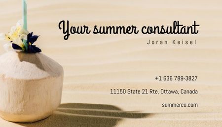 Your Summer Consultant Contact Details Business Card US Design Template