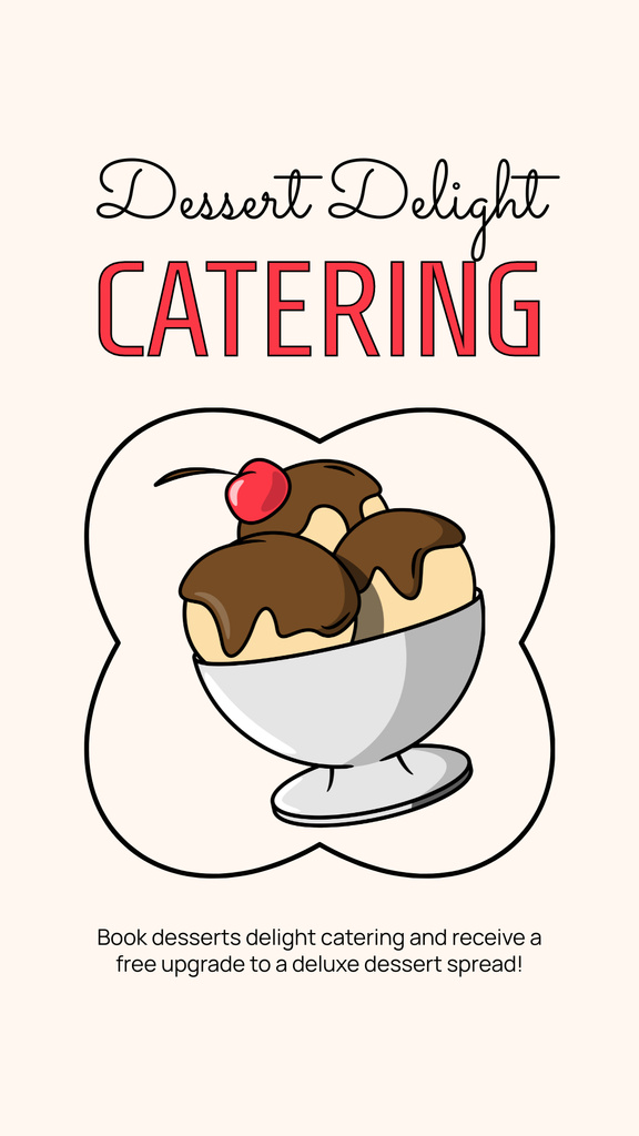 Plantilla de diseño de Catering Services for Desserts and Ice Cream Instagram Story 