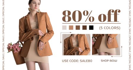Big Discount Offer on Stylish Female Clothes Facebook AD Design Template