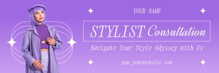 Ontwerpsjabloon van Twitter van Krijg stylingadvies van een professionele stylist