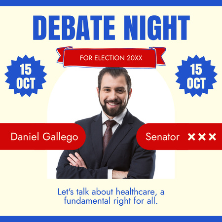 Senatorial Candidate Debates Instagram AD Design Template