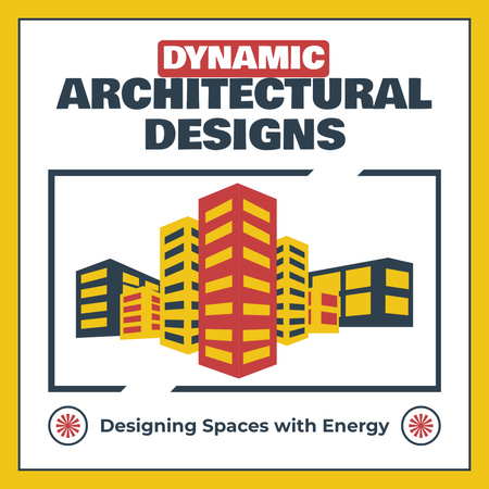 Modèle de visuel Annonce de conceptions architecturales dynamiques - Instagram