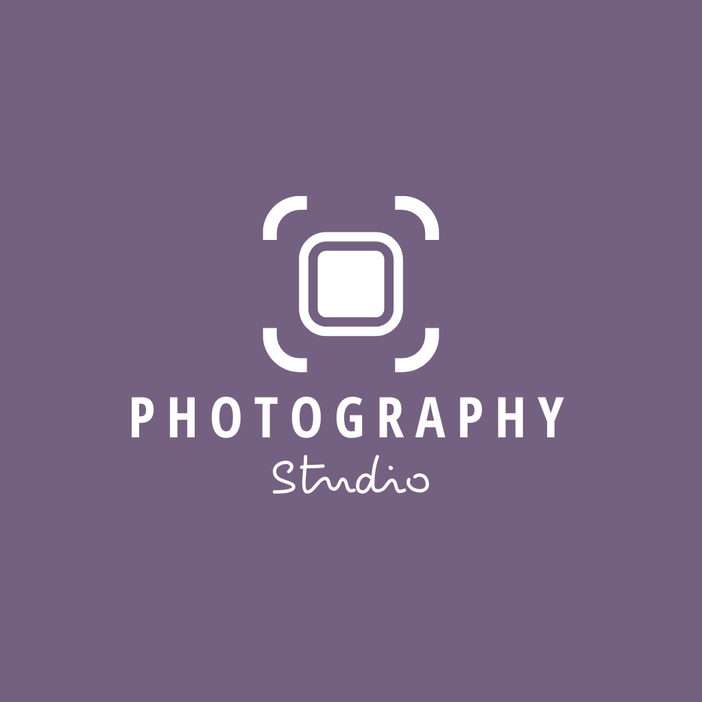 Photography Studio Emblem Logo Design Template