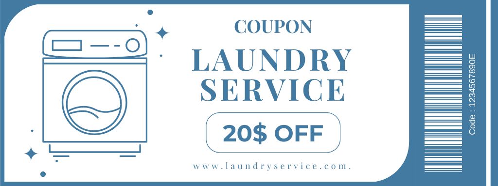 Laundry Service Voucher Offer Coupon Modelo de Design