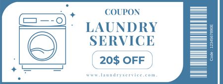 Laundry Service Voucher Offer Coupon Design Template
