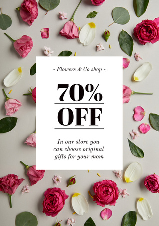 Mother's Day Holiday Sale Poster Design Template