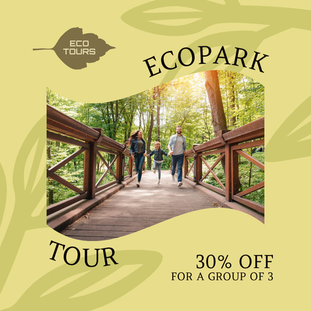 Designvorlage Eco Park Tour mit der Familie für Instagram